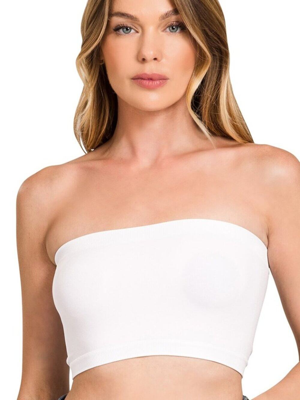 BB80 Seamless Bandeau - White